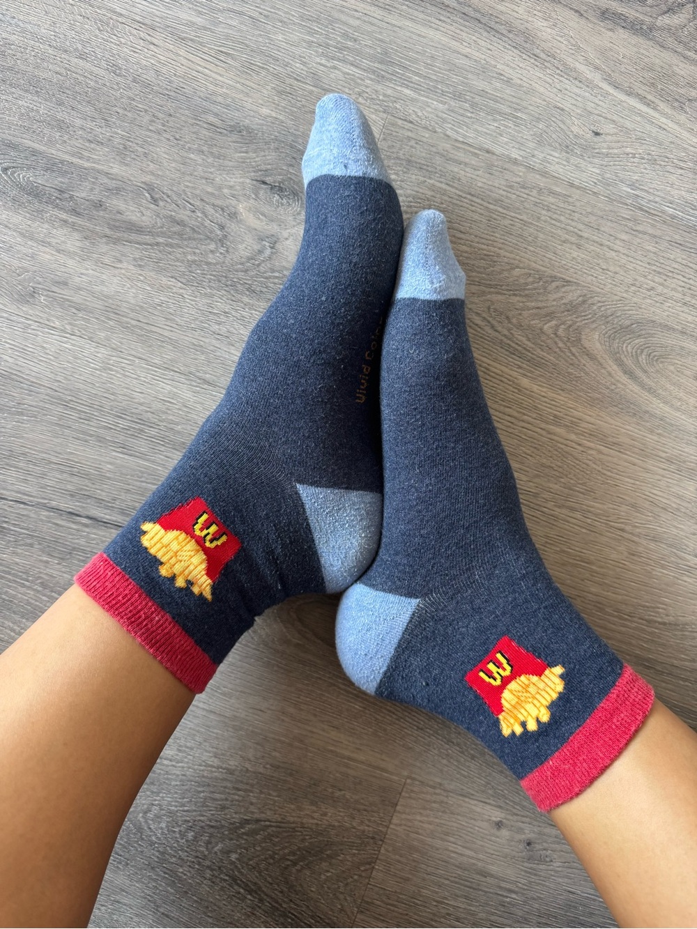Fries Print Mini Crew Socks